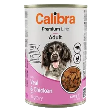 Calibra KONZERVA dog Adult Premium Telacia & kura 1240 g