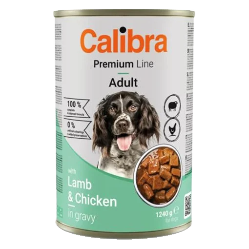 Calibra KONZERVA dog Adult Premium Jahňacie & kura 1240 g