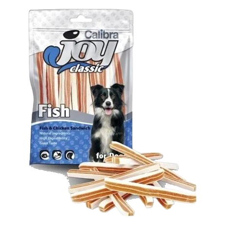 Pamlsok CALIBRA Joy DOG Classic Fish & Chicken Sandwich 250g NEW