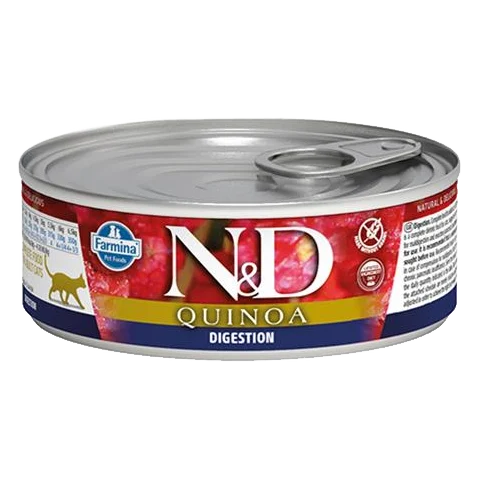 Farmina N&D cat QUINOA digestion konzerva 80 g