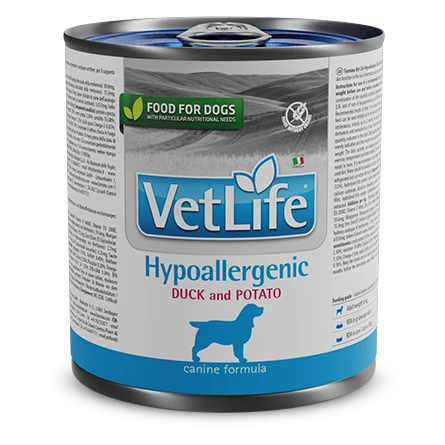Farmina Vet Life dog hypoallergenic duck & potato konzerva 300 g