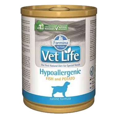 Farmina Vet Life dog hypoallergenic fish & potato konzerva 300 g