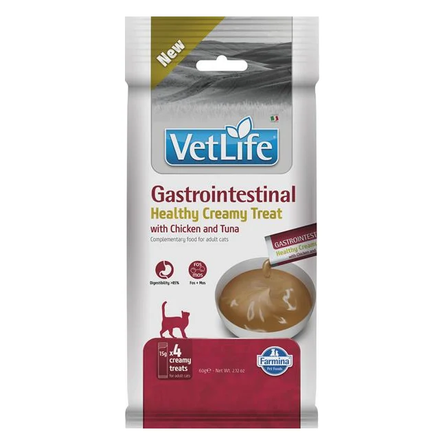 Pamlsok Farmina Creamy Vet Life Cat Gastrointestinal with Chicken & Tuna 60 g