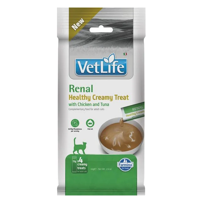 Pamlsok Farmina Creamy Vet Life Cat Renal with Chicken & Tuna 60 g