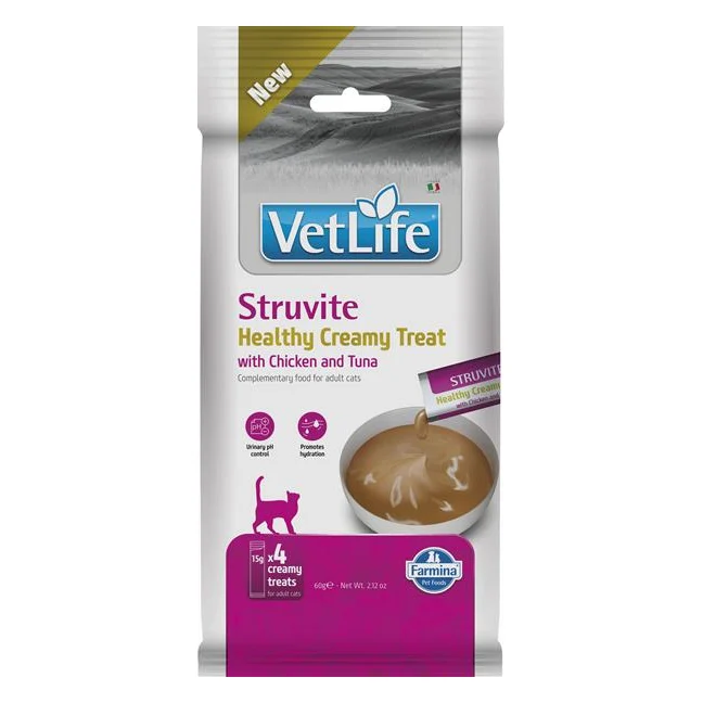 Pamlsok Farmina Creamy Vet Life Cat Strutive with Chicken & Tuna 60 g