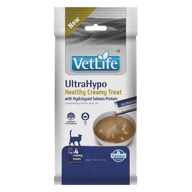 Pamlsok Farmina Creamy Vet Life Cat Ultrahypo with Hydrolysed Salmon Protein 60 g