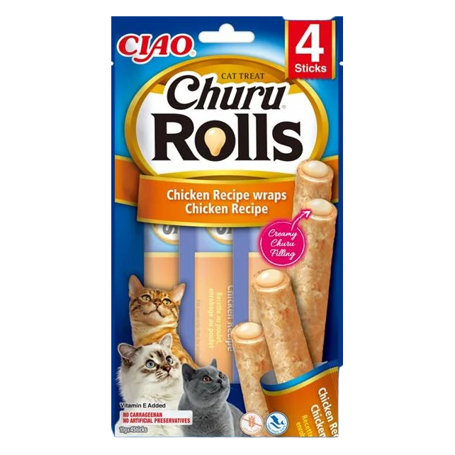 Pamlsok Inaba Churu Rolls cat Kura 4 tuby 40 g