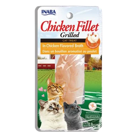 Pamlsok Inaba Churu Grilled cat Kura v kuracom vývare 1 ks 25 g
