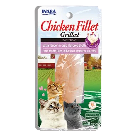 Pamlsok Inaba Churu Grilled cat Kura extra krehký v krabom vývare 1 ks 25 g