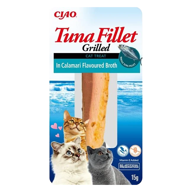Pamlsok Inaba Churu Grilled cat Tuniak vo vývare z kalamára 1 ks 15 g
