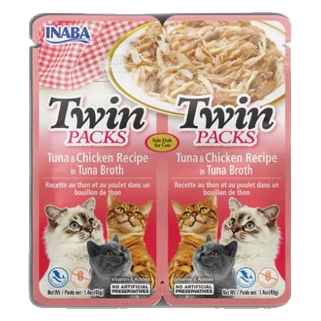 Inaba Twin Packs Cat Kapsička Tuniak & Kura 80 g