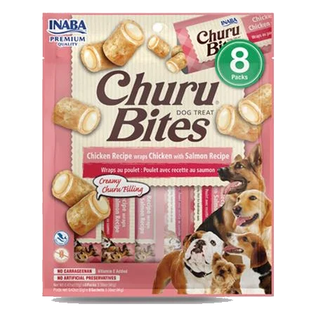 Pamlsok Inaba Churu Bites dog Kura s lososom 8 túb 96 g