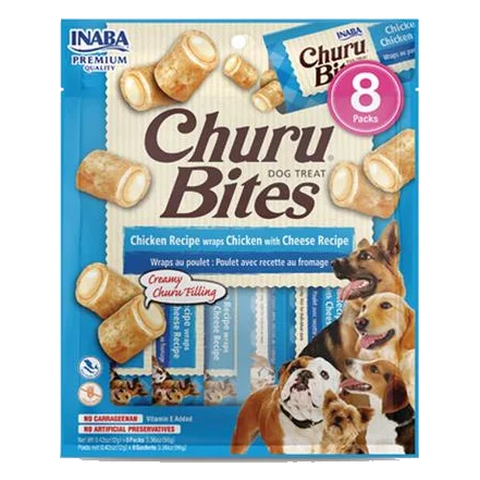 Pamlsok Inaba Churu Bites dog Kura so syrom 8 túb 96 g