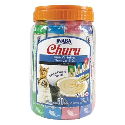 Pamlsok Inaba Churu cat Tuniak 4 príchute 50 túb 700 g