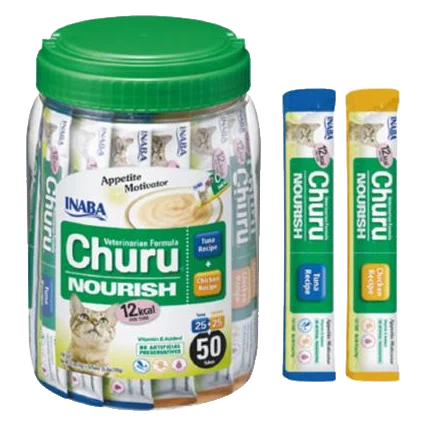 Pamlsok Inaba Vet Churu Nourish cat Kura a Tuniak 50 túb 700 g