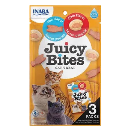 Pamlsok Inaba Juicy Bites cat Ryba & Mušľa 3 x 11,30 g