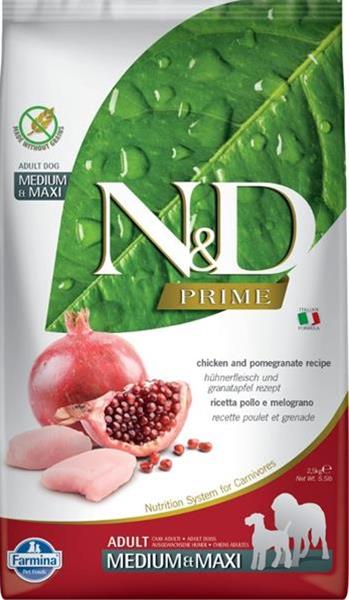 Farmina N&D dog PRIME (GF) puppy medium & maxi, chicken & pomegranate 2,5 kg