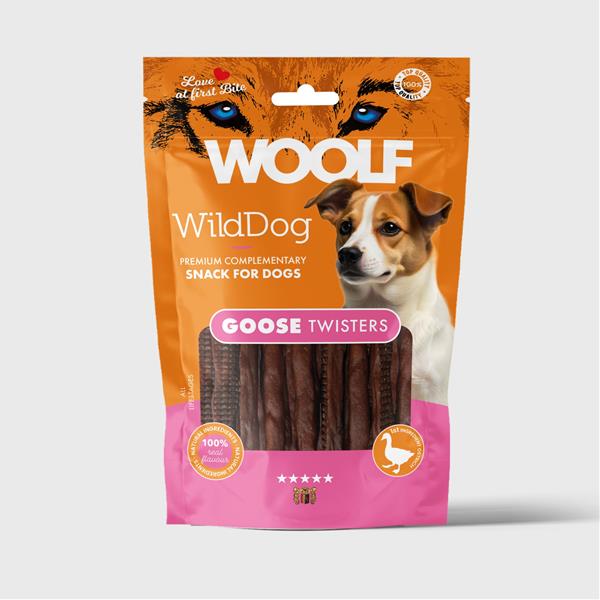 Pamlsok WOOLF WildDog Goose Twister 100 g