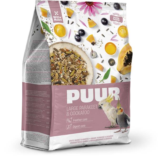 PUUR Large parakeet & cockatoo - gurmánska zmes pre veľké papagáje a kakadu 750 g