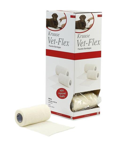 Bandáž KRUUSE Vet-Flex 10 cm x 4,5 m, 10 ks