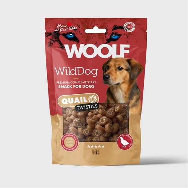 Pamlsok WOOLF WildDog Quail & Cod Twisties 100 g