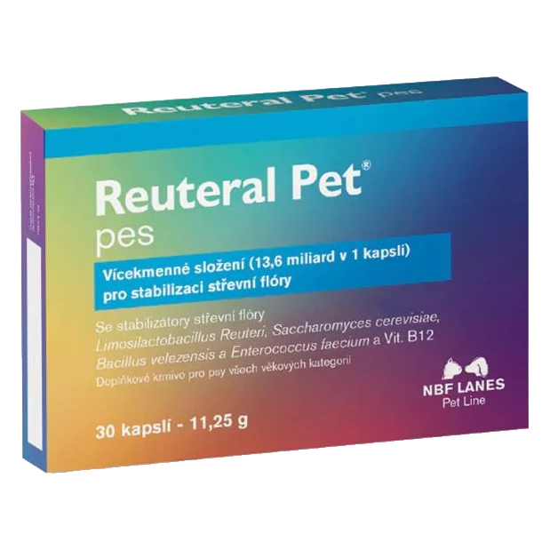 Reuteral Pet pes viackmeňové probiotiká 30 cps.
