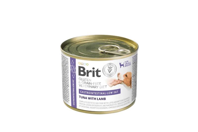 Brit Veterinary Diets GF dog Cans Gluten & Grain free Gastrointestinal-low fat 200 g konzerva