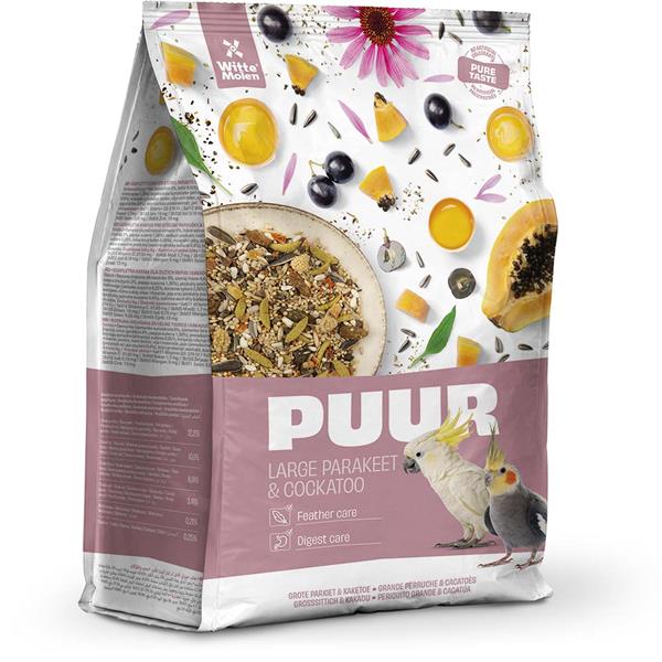PUUR Large parakeet & cockatoo - gurmánska zmes pre veľké papagáje a kakadu 2,25 kg