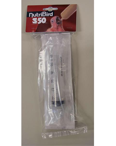 VL NutriBird S 50 - injekčné striekačky pre ručné dokrmovanie - objem 50 ml,1 ks/bal.