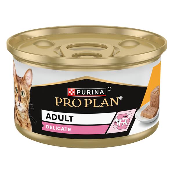 ProPlan MO Cat Adult delicate paštéta s kuraťom konzerva 24x85 g