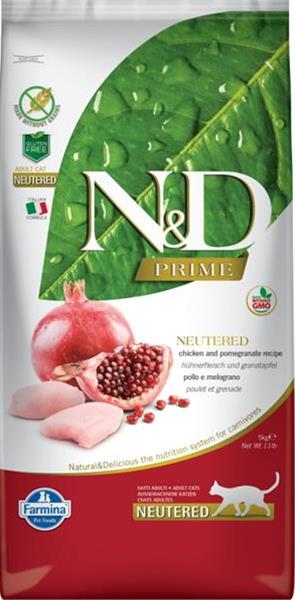 Farmina N&D cat PRIME (GF) adult, neutered, chicken & pomegranate 5 kg