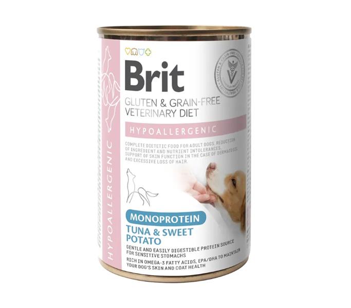 Brit Veterinary Diet Dog Can Hypoallergenic Monoprotein Tuna 400 g konzerva