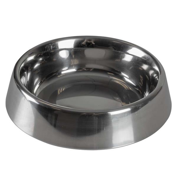 Miska DUVO+ Glossy strieborná lesklá proti mravcom S - 470 ml, priemer 17 cm