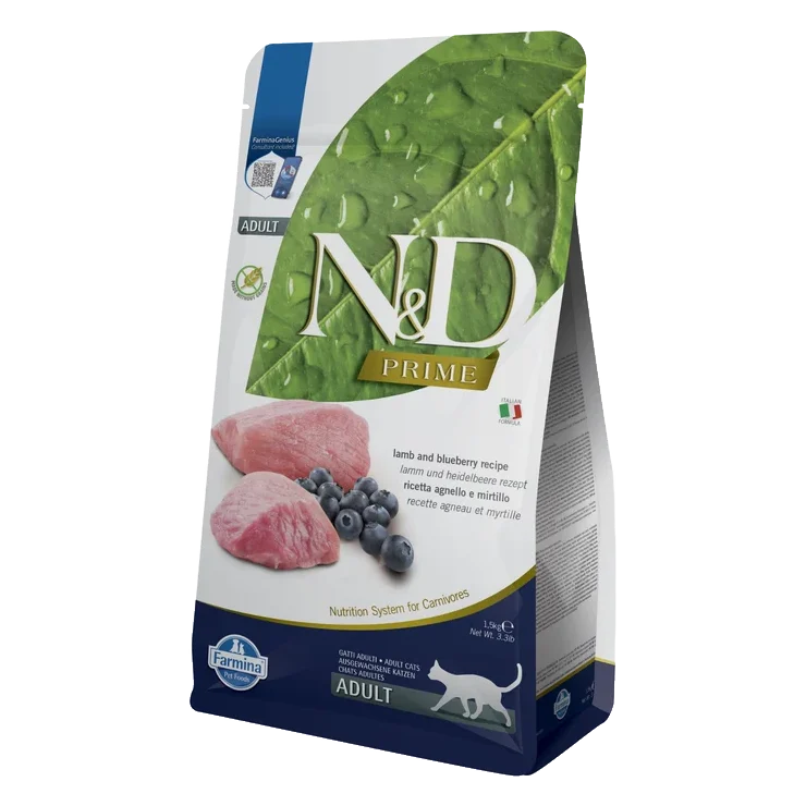 Farmina N&D cat PRIME (GF) adult, lamb & blueberry 1,5 kg