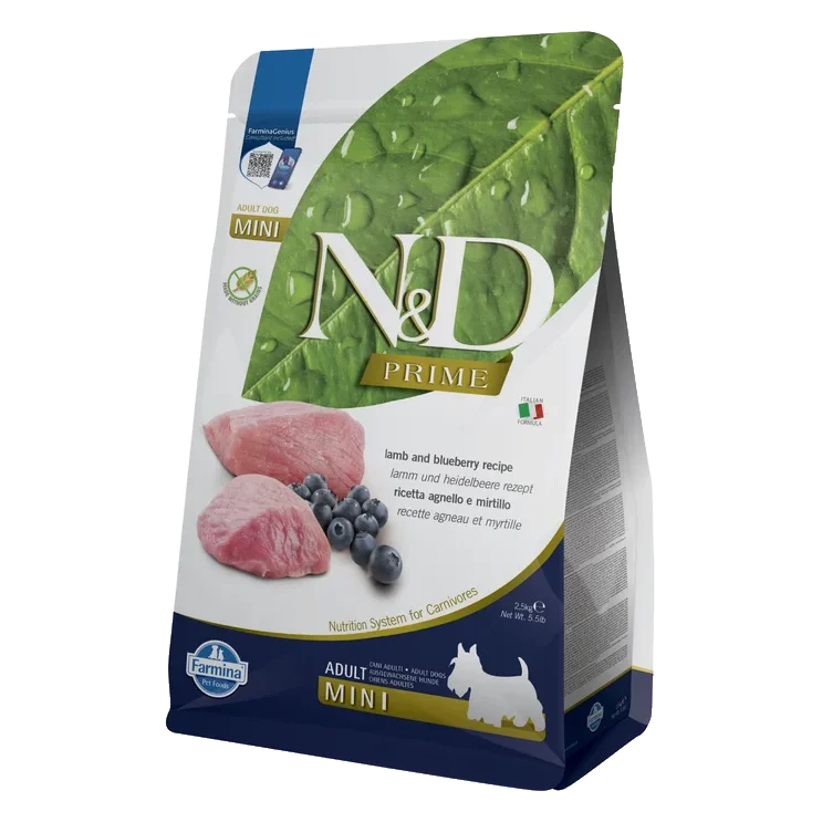 Farmina N&D dog PRIME (GF) adult mini, lamb & blueberry 0,8 kg