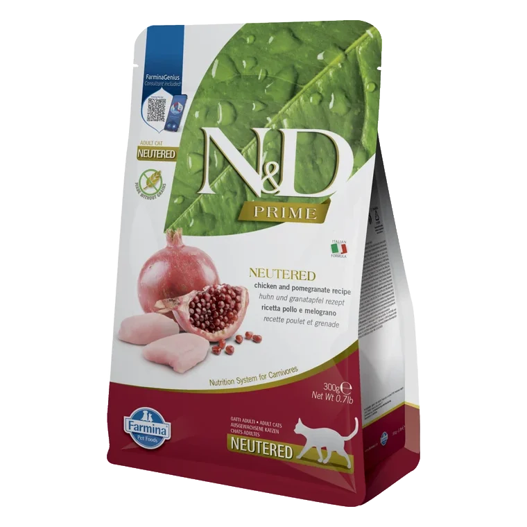 Farmina N&D cat PRIME (GF) adult, neutered, chicken & pomegranate 0,3 kg