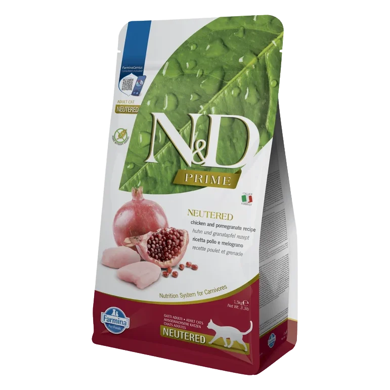 Farmina N&D cat PRIME (GF) adult, neutered, chicken & pomegranate 1,5 kg