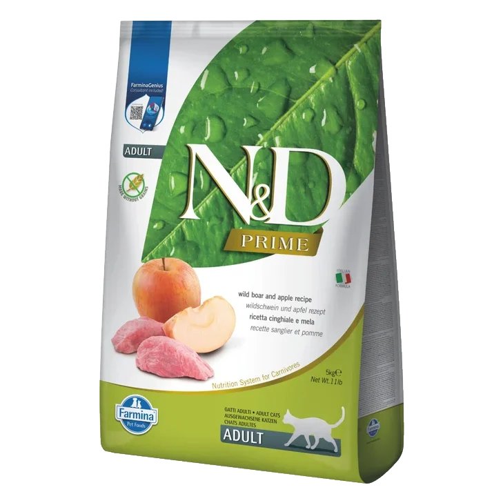 Farmina N&D cat PRIME (GF) adult, boar & apple 5 kg