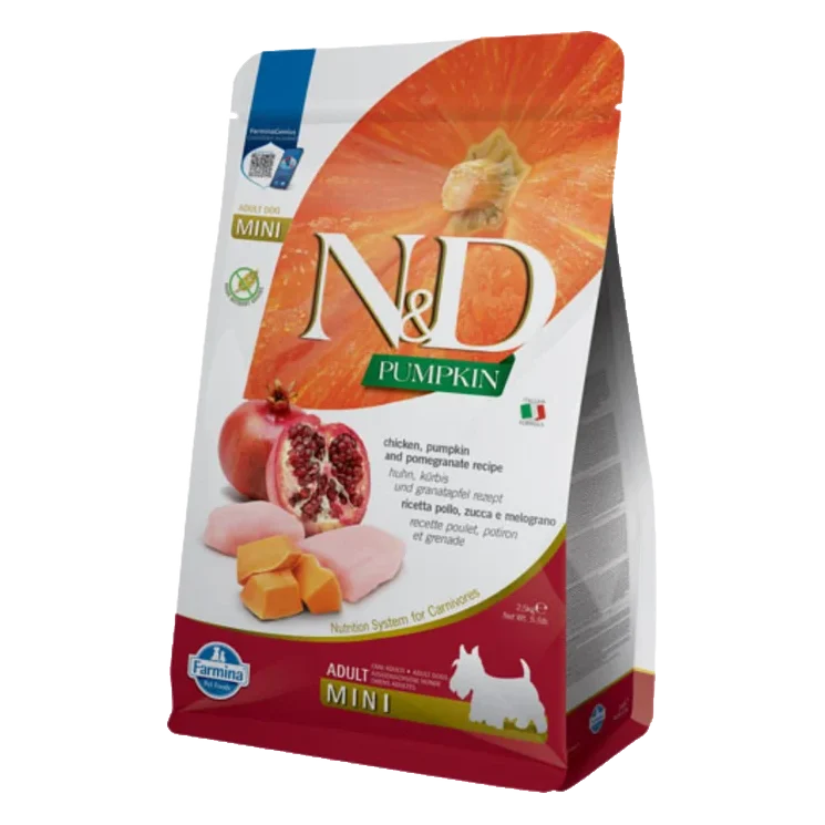 Farmina N&D dog PUMPKIN (GF) adult mini, chicken & pomegranate 2,5 kg