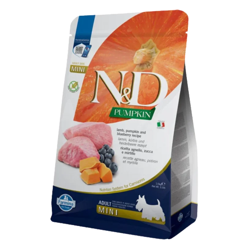 Farmina N&D dog PUMPKIN (GF) adult mini, lamb & blueberry 2,5 kg