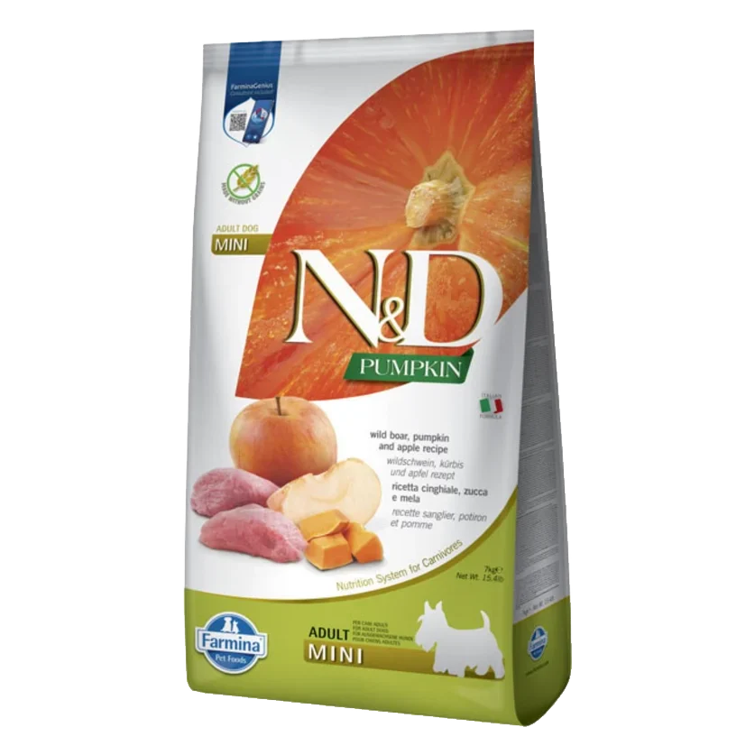 Farmina N&D dog PUMPKIN (GF) adult mini, boar & apple 7 kg