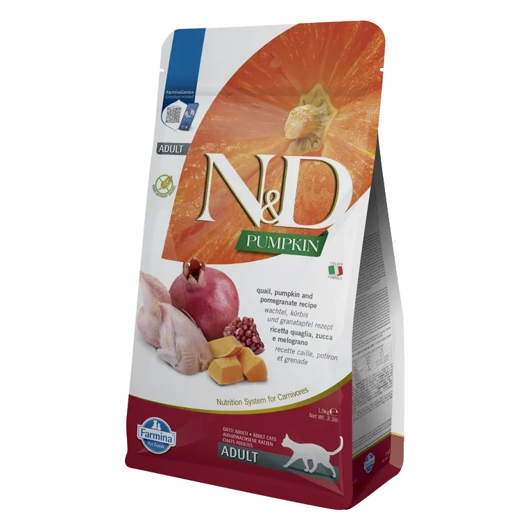 Farmina N&D cat PUMPKIN (GF) adult, quail & pomegranate 1,5 kg