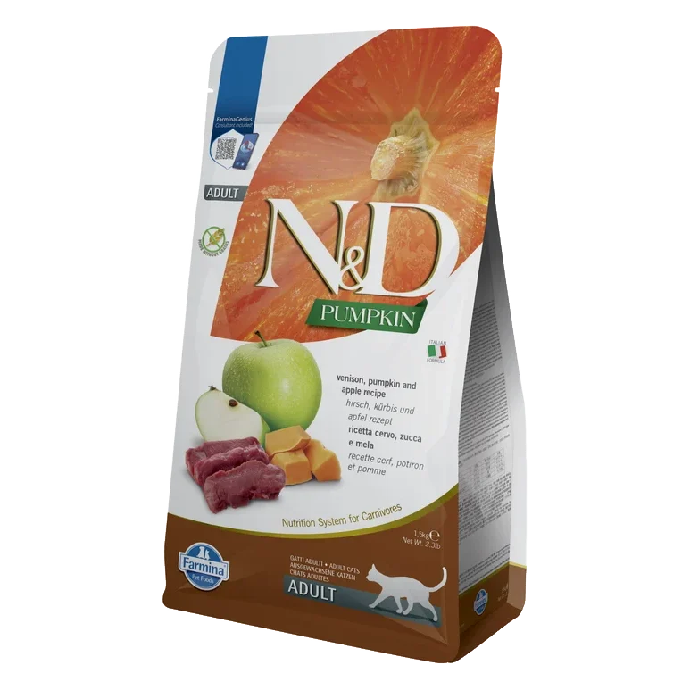 Farmina N&D cat PUMPKIN (GF) adult, venison & apple 1,5 kg