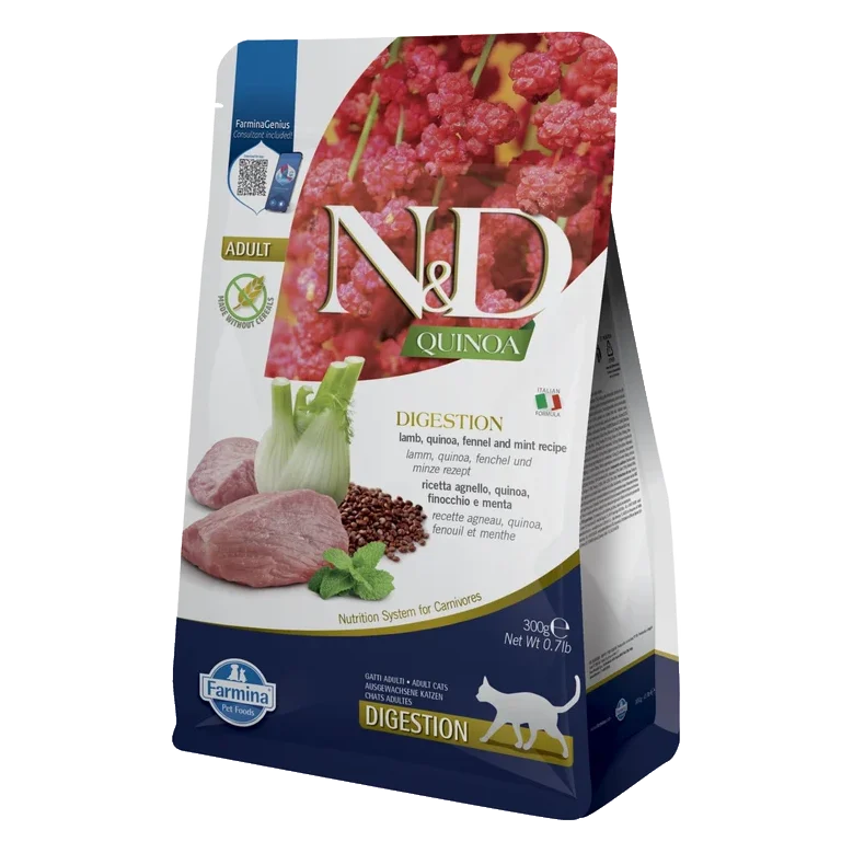 Farmina N&D cat QUINOA (GF) adult, digestion, lamb 0,3 kg