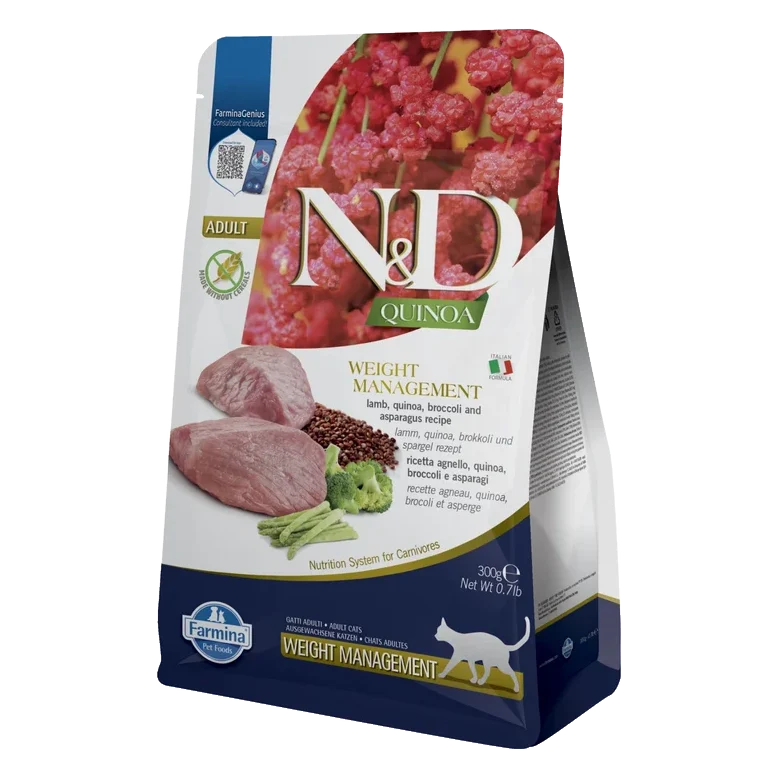Farmina N&D cat QUINOA (GF) adult, weight managment, lamb 0,3 kg