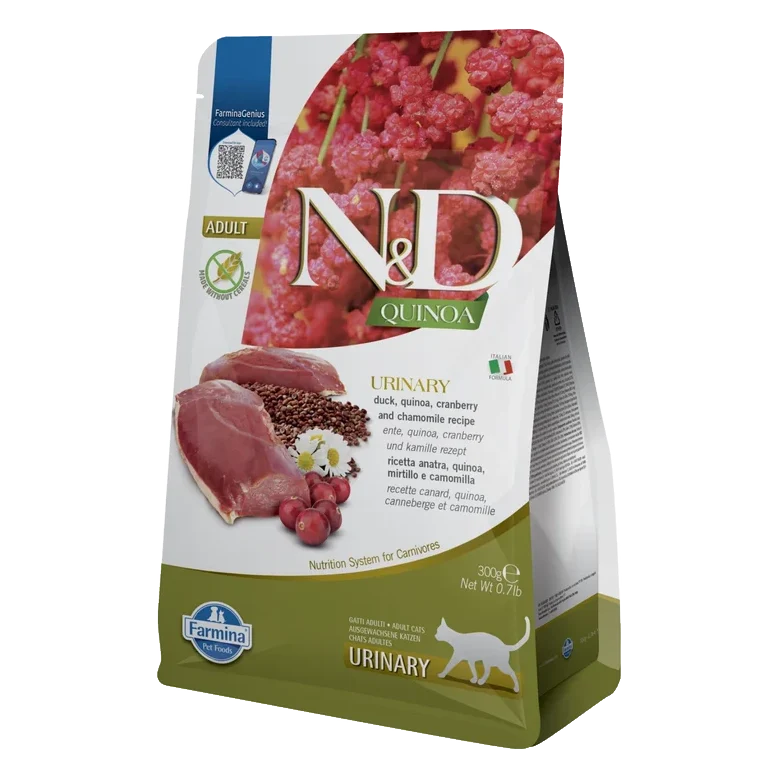 Farmina N&D cat QUINOA (GF) adult, urinary, duck & cranberry 0,3 kg