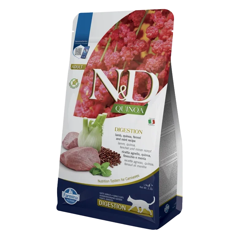 Farmina N&D cat QUINOA (GF) adult, digestion, lamb 1,5 kg