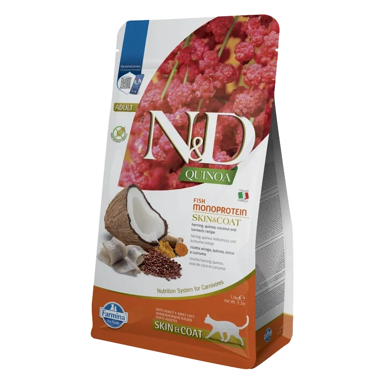 Farmina N&D cat QUINOA adult skin & coat herring 1,5 kg