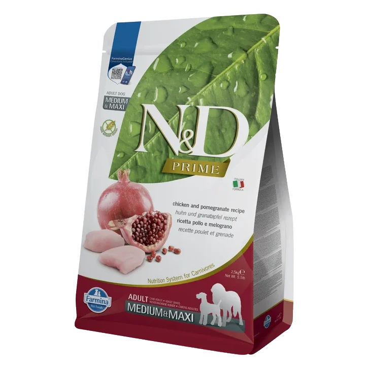 Farmina N&D dog PRIME (GF) adult medium & maxi, chicken & pomegranate 2,5 kg