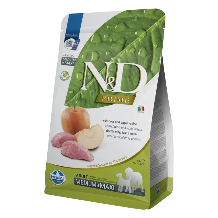 Farmina N&D dog PRIME (GF) adult medium & maxi, boar & apple 2,5 kg